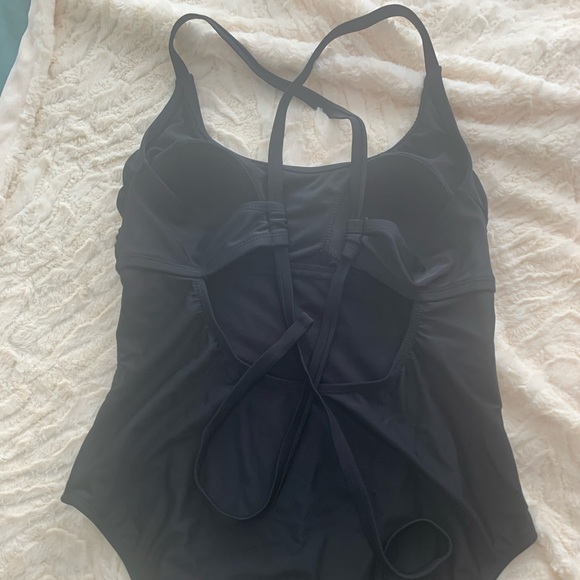 xhilaration swimwear black one piece size 14, very good condition, almost new - Picture 2 of 4
